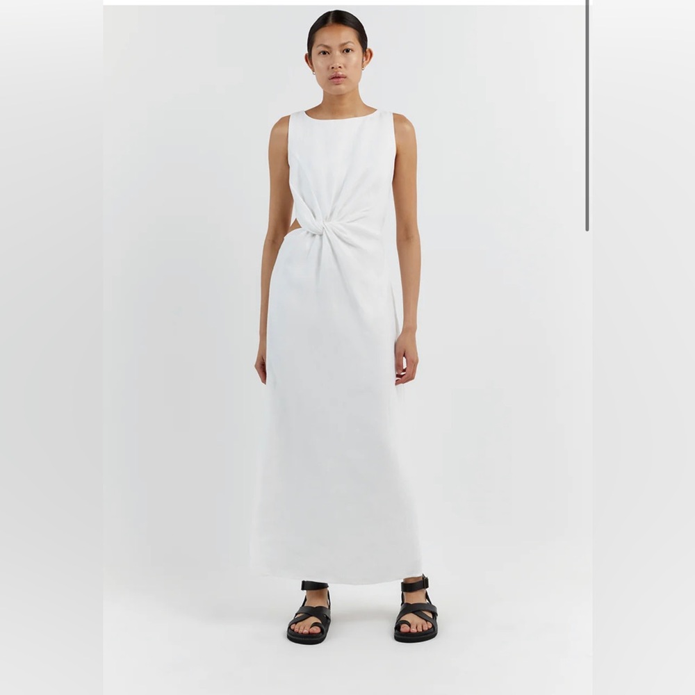 Dissh - Leilani White Midi Dress - Size 8